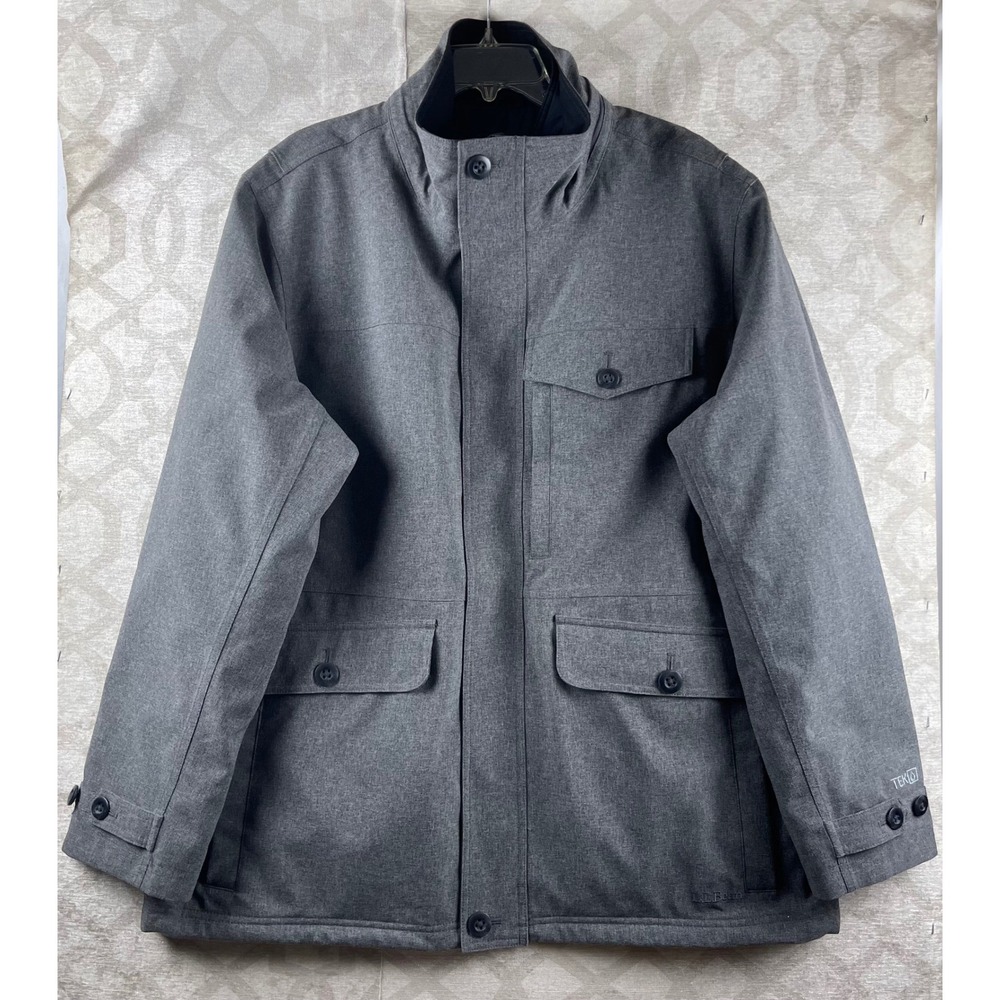 L.L. Bean Primaloft TEK Men XL Gray Waterproof Jacket
